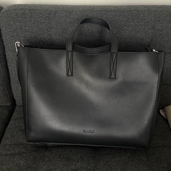 Calpak Haven 16" Laptop Tote Bag with Strap in Black - Picture 2 of 8